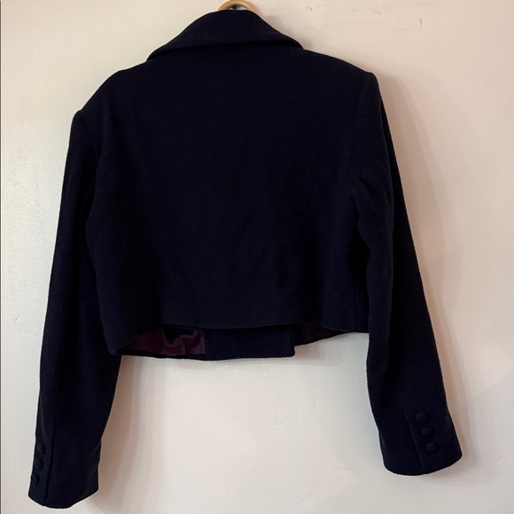 81 st & Park Vintage Cropped Button Up Wool Blazer - Picture 3 of 5